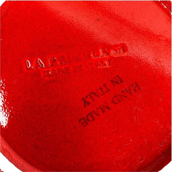 2 La Primula Christmas Snowman Dinner Plates Red & White Made in Italy 10 1/4" - Picture 6 of 7